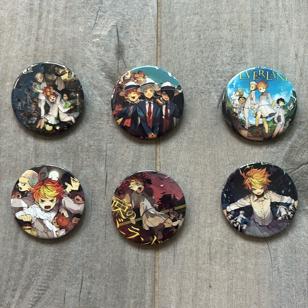 The Promised Neverland Button Set